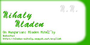 mihaly mladen business card